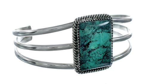 Native American Sterling Silver Navajo Turquoise Cuff Bracelet X10339